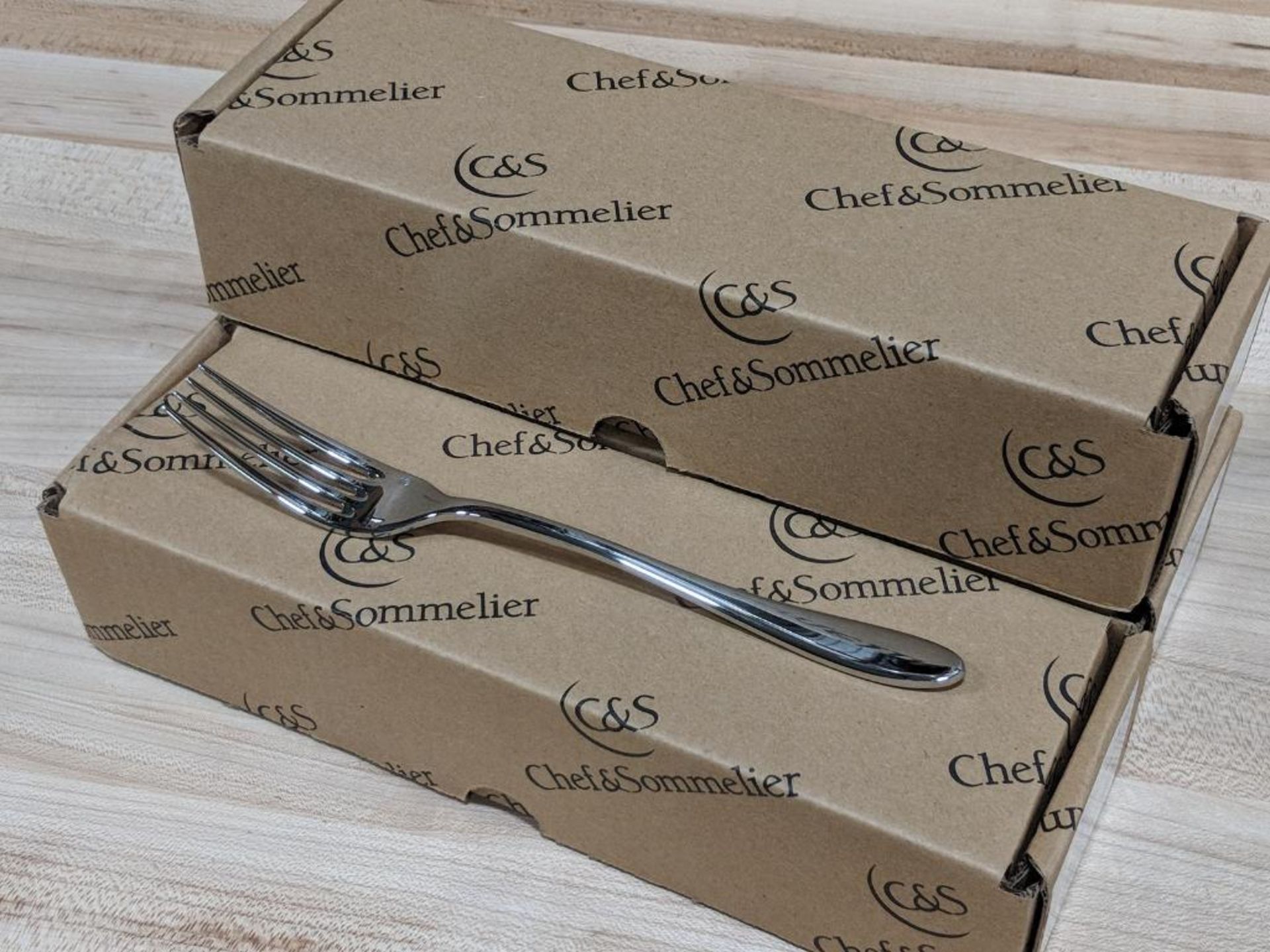 CHEF & SOMMELIER "LAZZO" T4712 - EXTRA HEAVY WEIGHT FISH FORKS - CASE OF 36 - NEW - Image 2 of 3