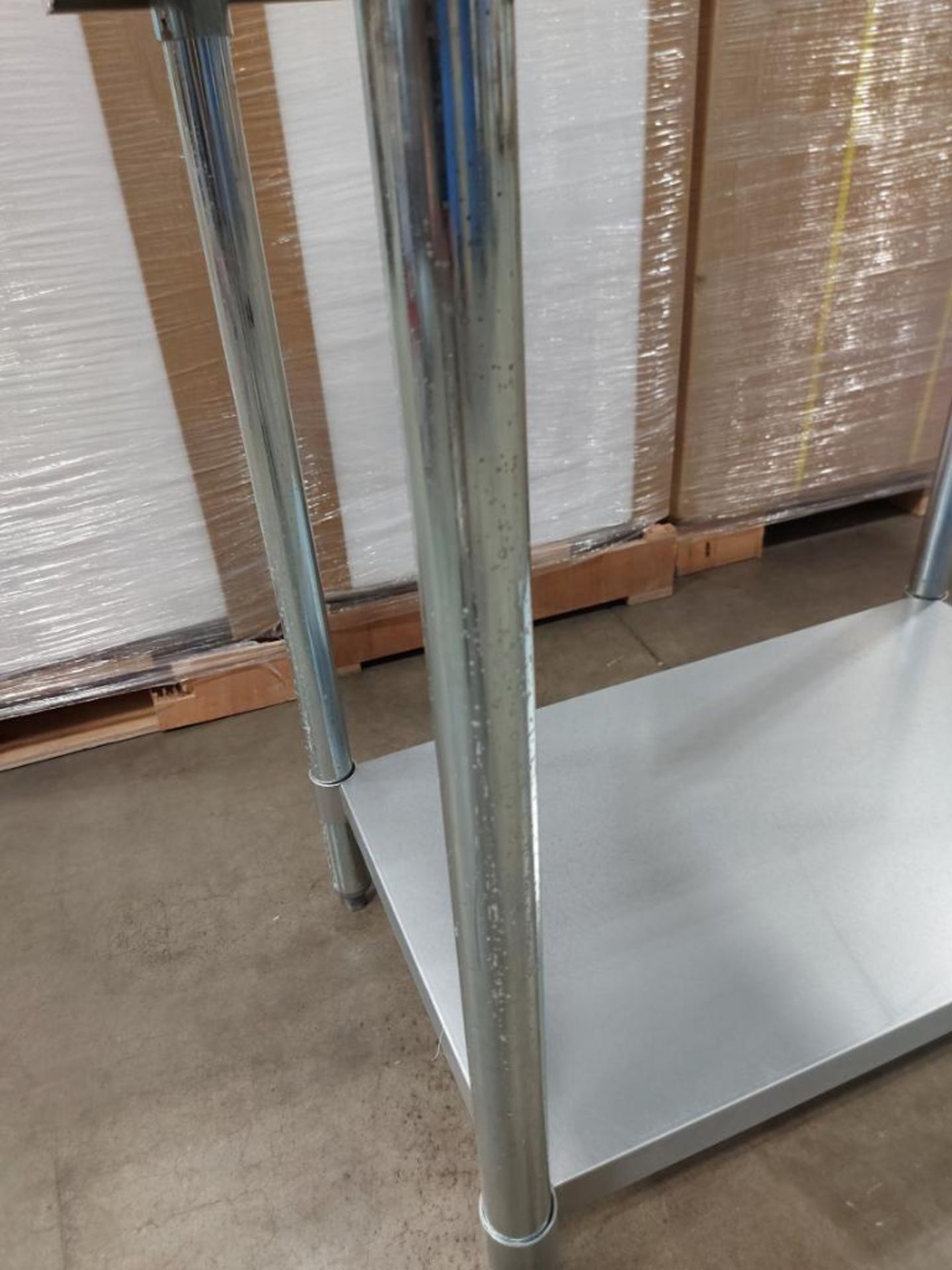 24" X 36" STAINLESS TABLE, GALVANIZED UNDERSHELF, NEW - Image 3 of 3