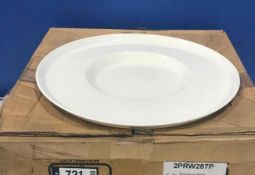 DUDSON PRECISION WHITE 11.75" PLATE WITH LIP - 12/CASE, MADE IN ENGLAND