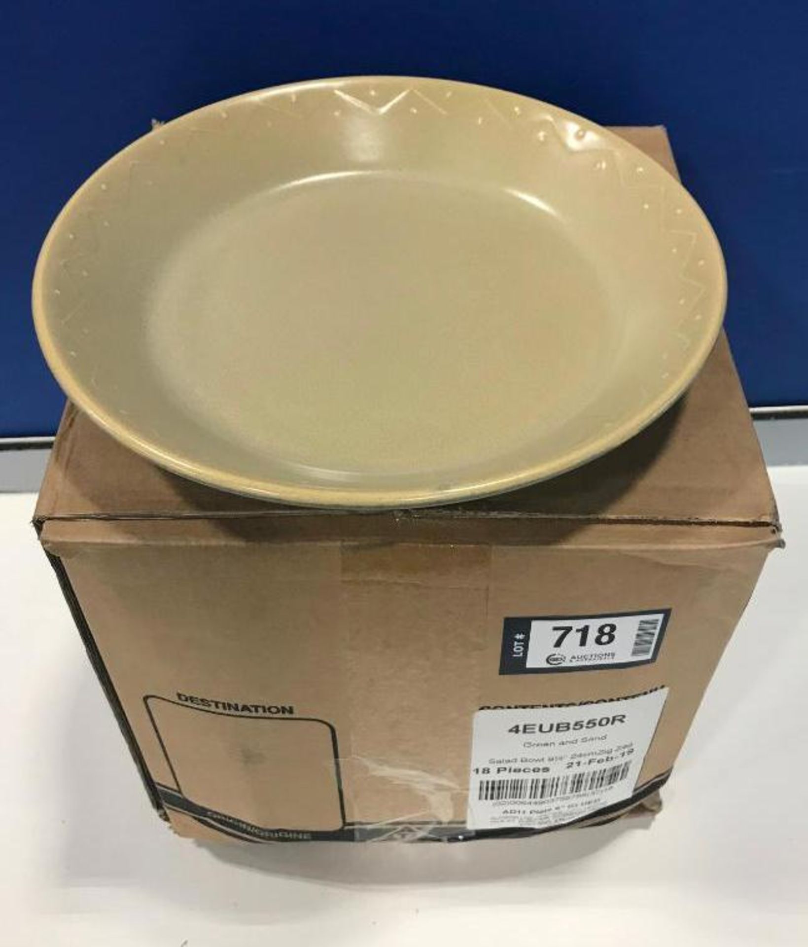 DUDSON GREEN & SAND SALAD BOWL 9.5" - 18/CASE, MADE IN ENGLAND - Image 5 of 6