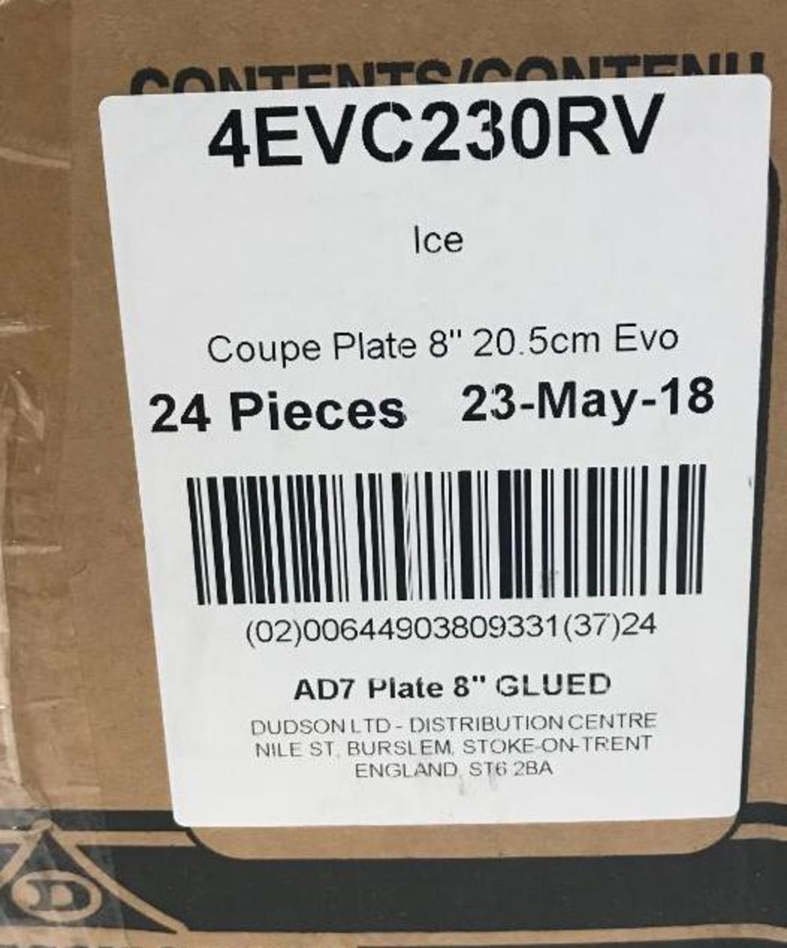 DUDSON EVO ICE COUPE PLATE 8" - 24/CASE, MADE IN ENGLAND - Image 5 of 5