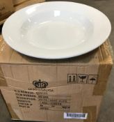 11 5/8" RIMMED PASTA / SOUP DISHES, JOHNSON ROSE 90009, CASE OF 12 - NEW