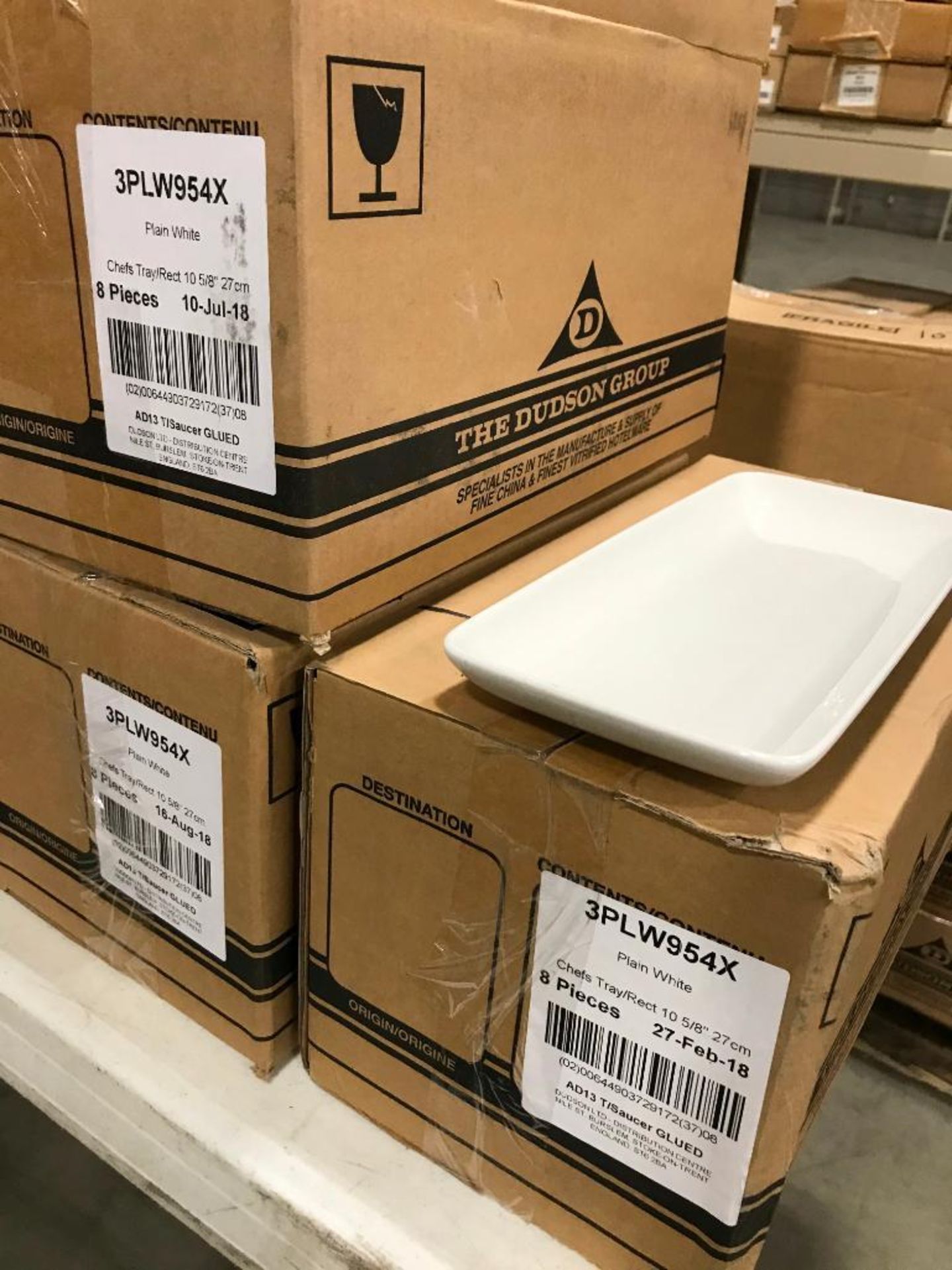 3 CASES OF DUDSON GEOMETRIX RECTANGLE CHEF'S TRAY 10 5/8" - 8/CASE, MADE IN ENGLAND - Image 5 of 5