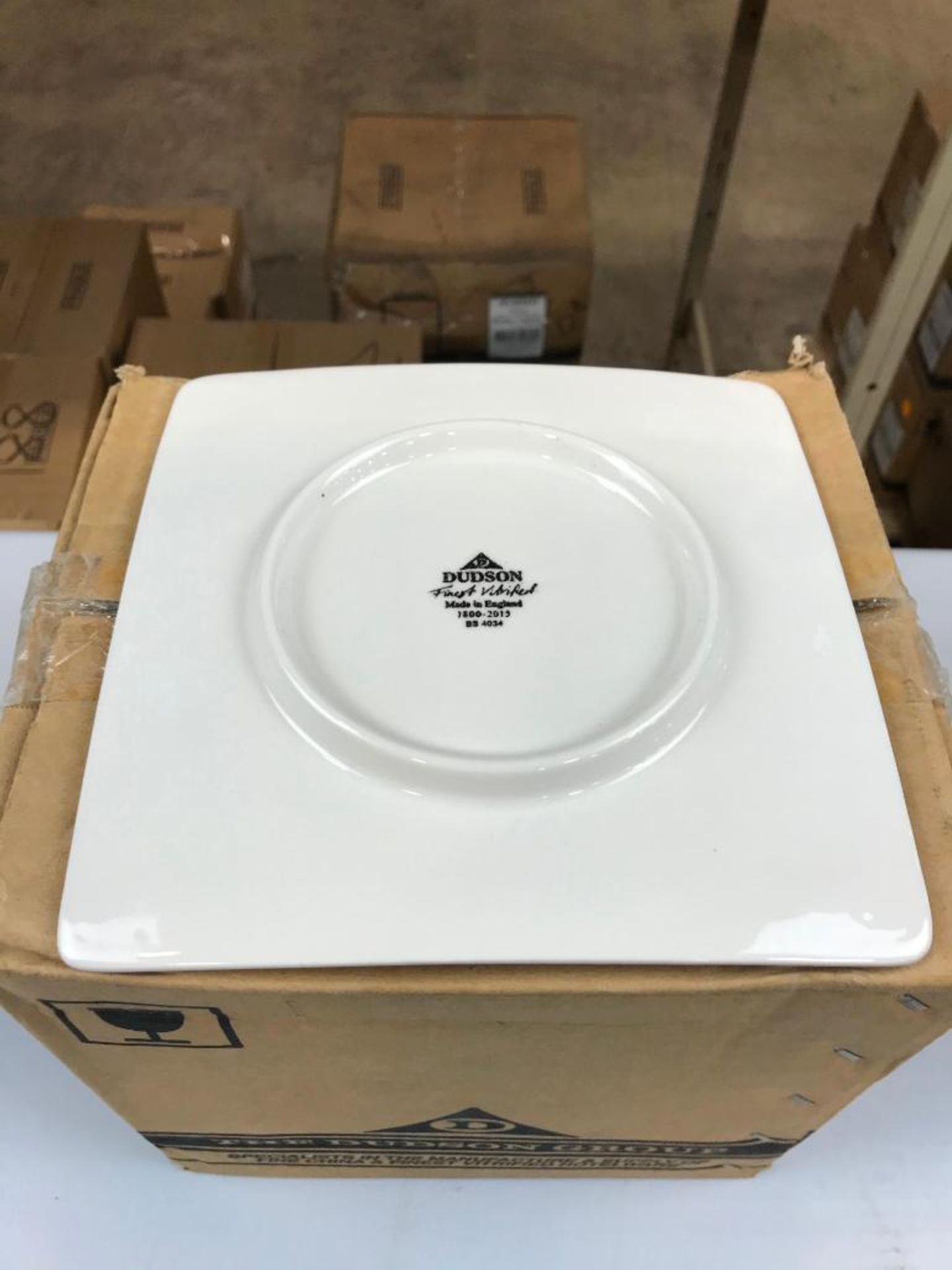 DUDSON GEOMETRIX SQUARE PLATE 7.5" - 12/CASE, MADE IN ENGLAND - Image 2 of 4