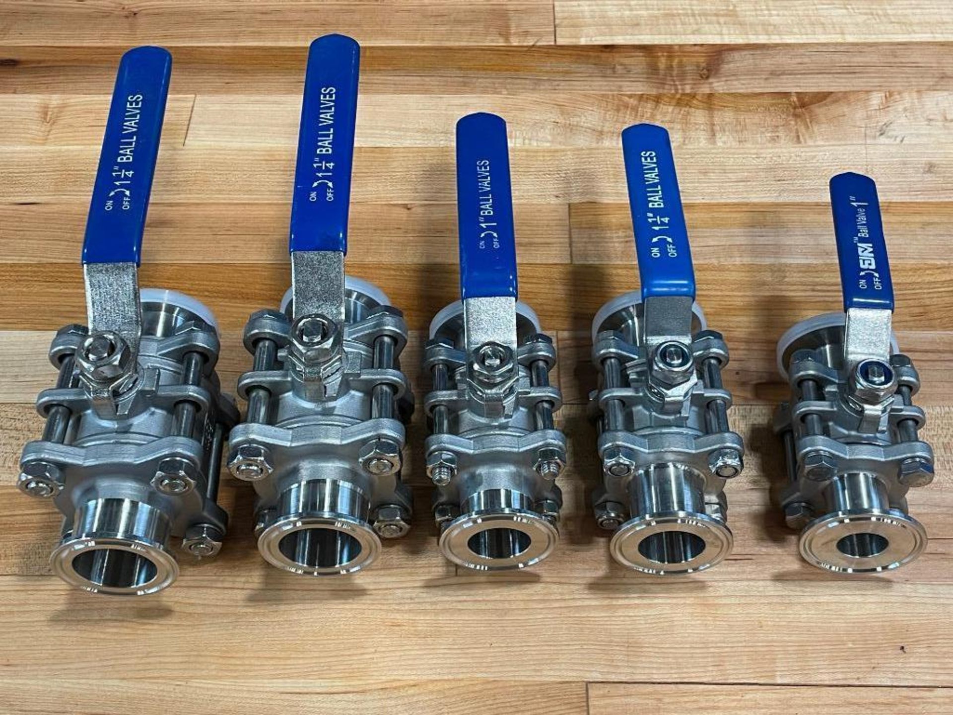 MISC STAINLESS HIGH PRESSURE FOOD GRADE BALL VALVES - LOT OF 5 - Image 2 of 2