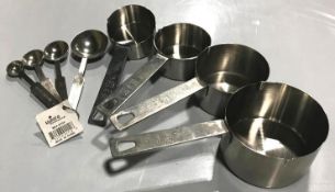 UPDATE STAINLESS STEEL MEASURING CUPS SET OF 4 & UPDATE MEASURING SPOONS SET OF 4 - NEW