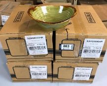 DUDSON HARVEST GREEN DEEP BOWL 6.75" - 4 CASES, MADE IN ENGLAND
