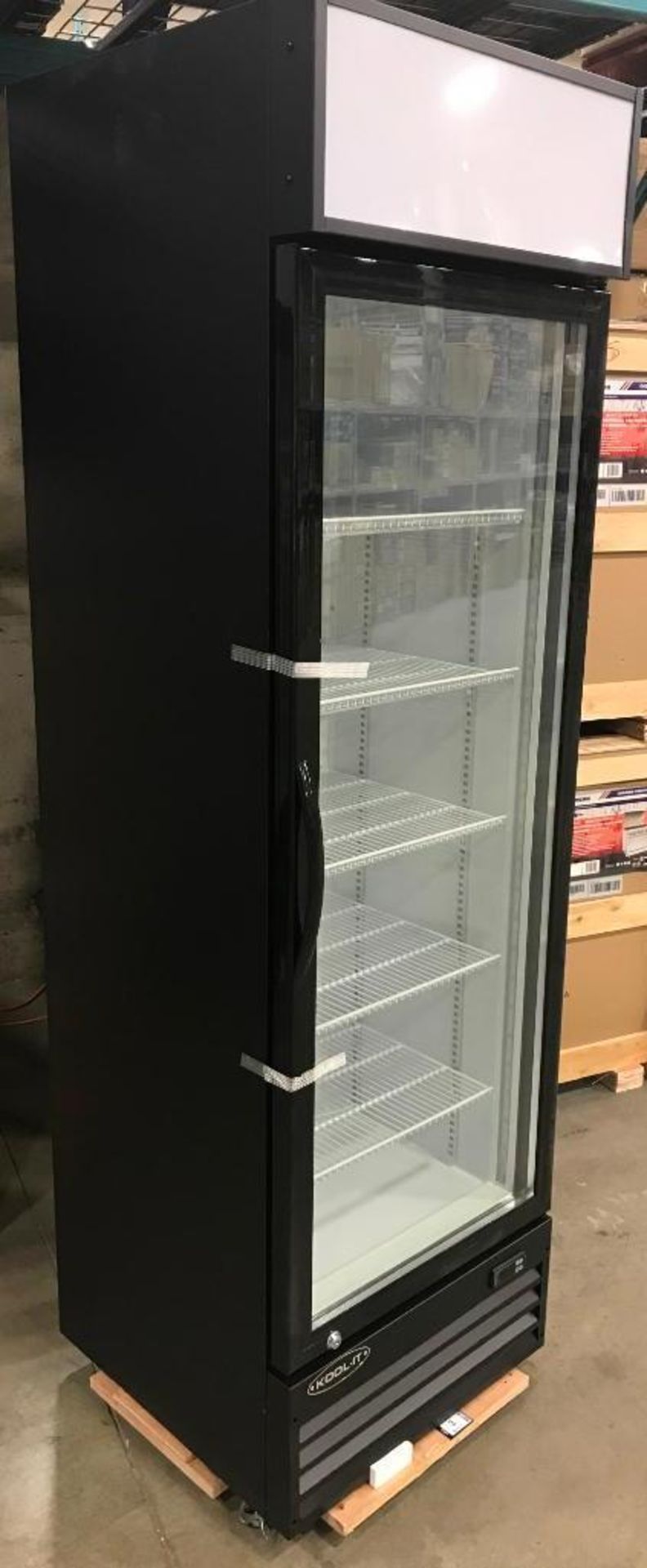 SINGLE GLASS DOOR DISPLAY COOLER, 13 CU. FT, LED DISPLAY - NEW - Image 2 of 6