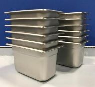 1/9 SIZE 4" DEEP STAINLESS STEEL INSERT, JOHNSON ROSE 58904 - LOT OF 12 - NEW