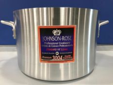 34QT PREMIUM ALUMINUM SAUCE POT, JOHNSON ROSE 65634 - NEW