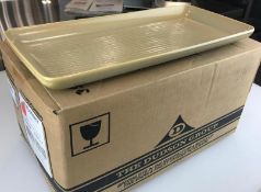 DUDSON EVO SAND RECTANGLE CHEF'S TRAY 14" X 6.5" - 6/CASE, MADE IN ENGLAND