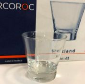 10.5 OZ SHETLAND OLD FASHIONED GLASSES, BOX OF 12 - ARCOROC 79741 - NEW