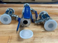 STAINLESS FOOD GRADE BALL VALVES - LOT OF 4