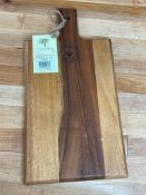 15.5" X 8.25" ACACIA WOOD SERVING BOARD