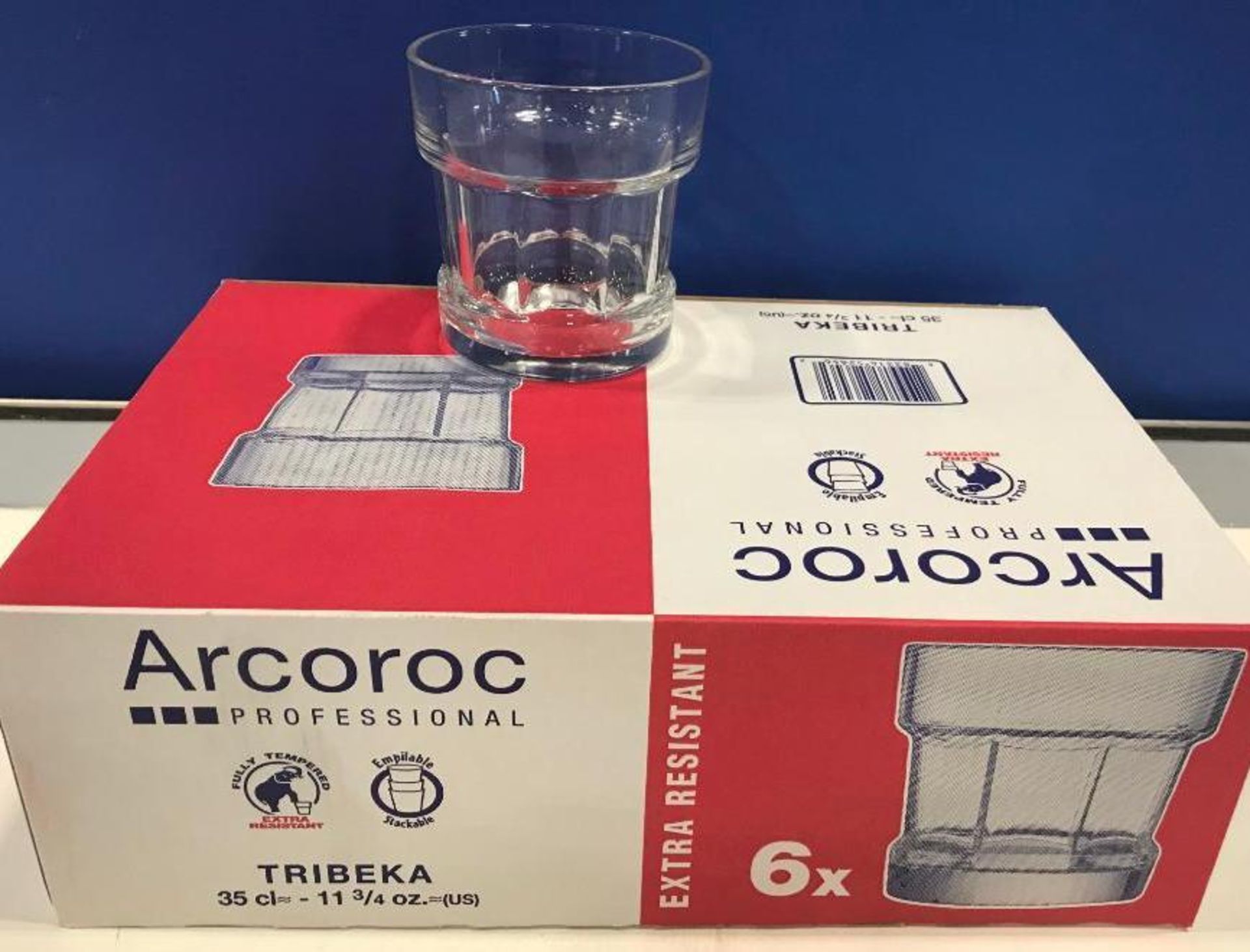 TRIBEKA 11 OZ ROCK GLASSES, ARCOROC L4253, BOX OF 6 - NEW - Image 4 of 4