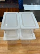 CAMBRO 1/4 INSERTS WITH LIDS - LOT OF 4