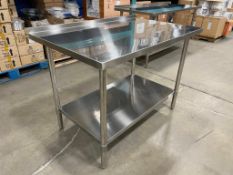 HIGH QUALITY 30" X 48" ALL STAINLESS TABLE, NEW ASSEMBLED