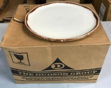 DUDSON HARVEST NATURAL FLAT PLATE 8" - 12/CASE, MADE IN ENGLAND
