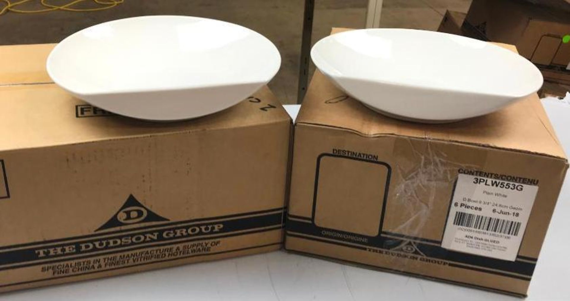 2 CASES OF DUDSON GEOMETRIX D BOWL 9.75" - 6/CASE, MADE IN ENGLAND