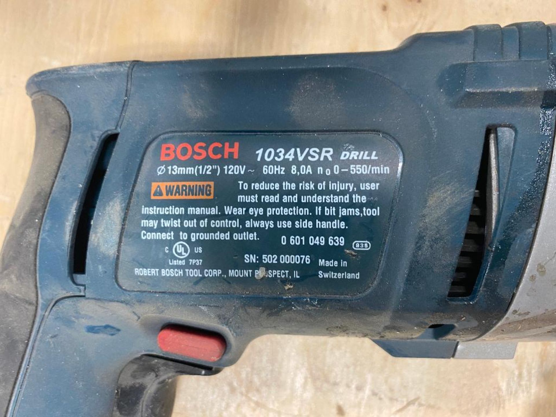 Bosch 1034VSR 1/2-Inch High Torque Drill - Image 2 of 2