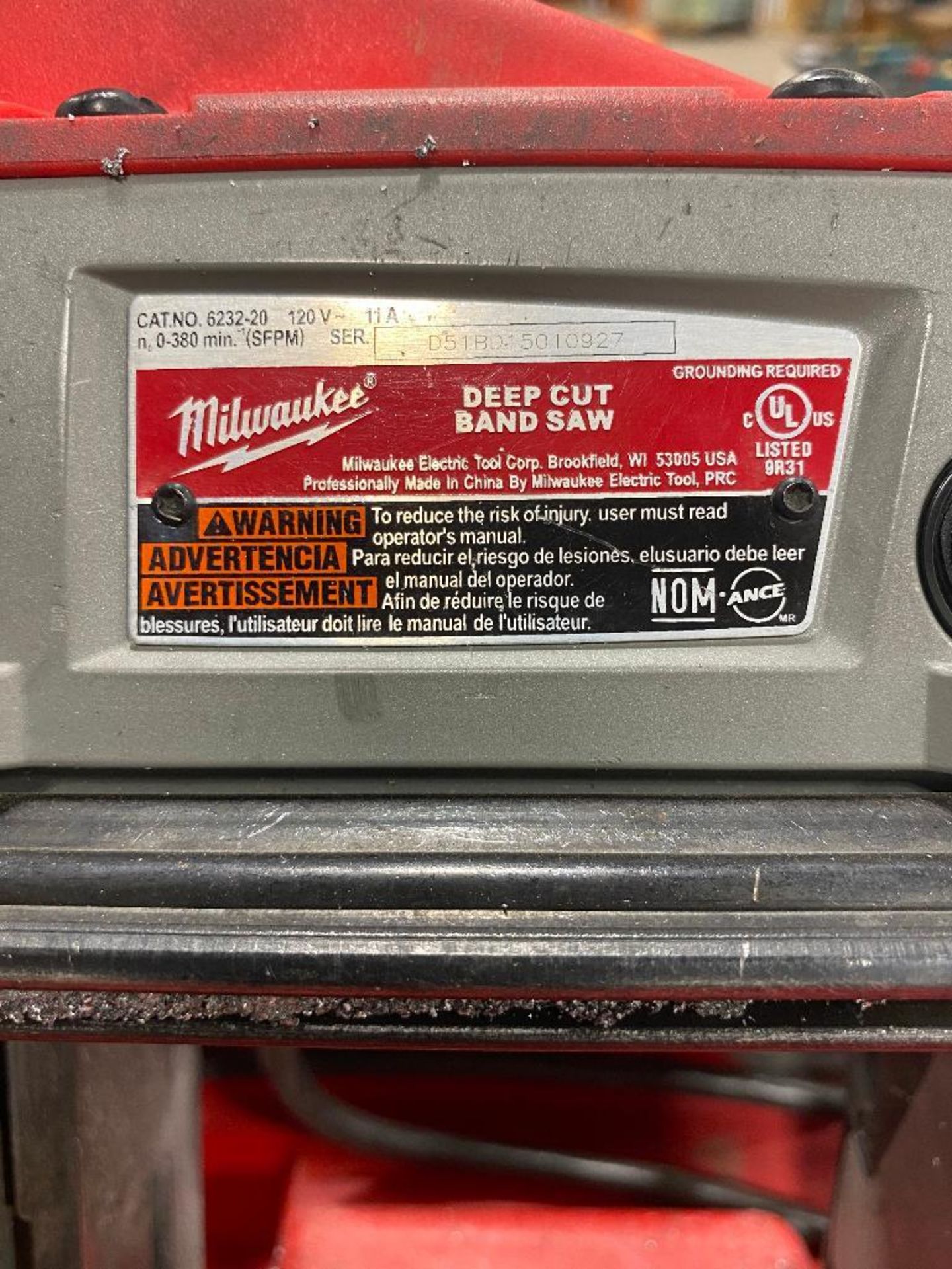 Milwaukee 6232-20 Deep Cut Variable Speed Band Saw - Image 3 of 3