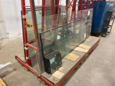 Contents of Material Rack including Asst. Glass Panes, etc.