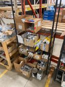 Lot of Plastic Shelving w/ Asst. Sealants, Silicone, etc.