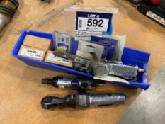 Lot of Asst. Pneumatic Air Tools including, Finger Sander, Air Ratchet, Pneumatic Die Grinder, Acces