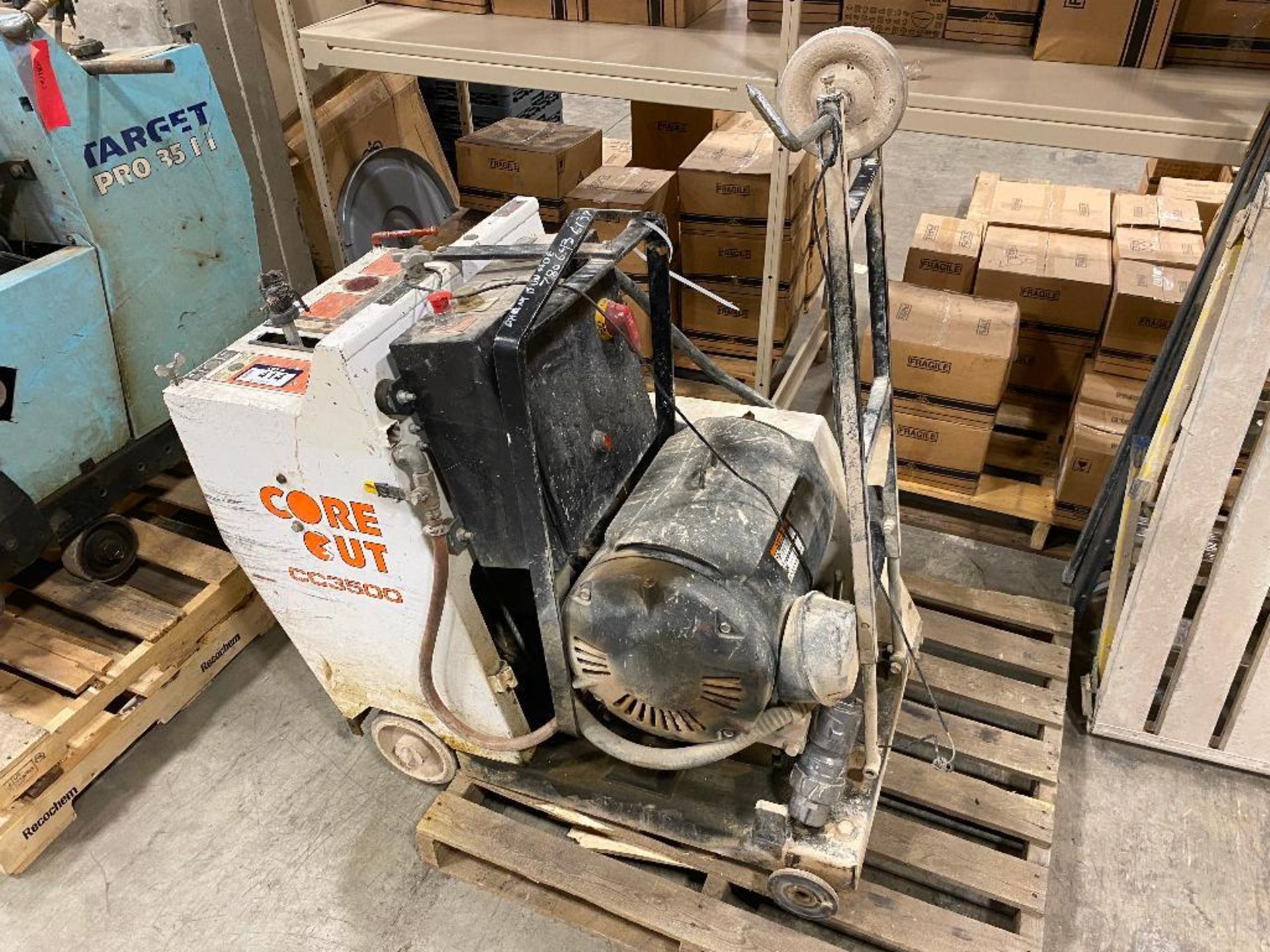 Core Cut CC3500, 30HP Electric Floor Saw, 543hrs Showing