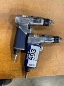 Lot of (2) Westward 3/8" Reversable Air Drills