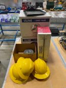 Lot of Shop Rags, Hard Hats, Scotch Brite Pads, Grinding Wheels, etc.