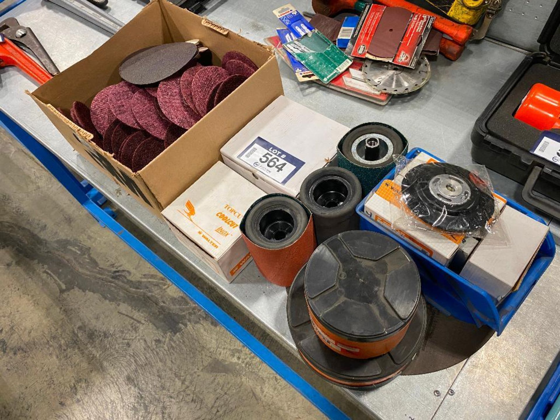 Lot of Asst. Abrasives including Sanding Wheels, Discs, Grinding Discs, etc.