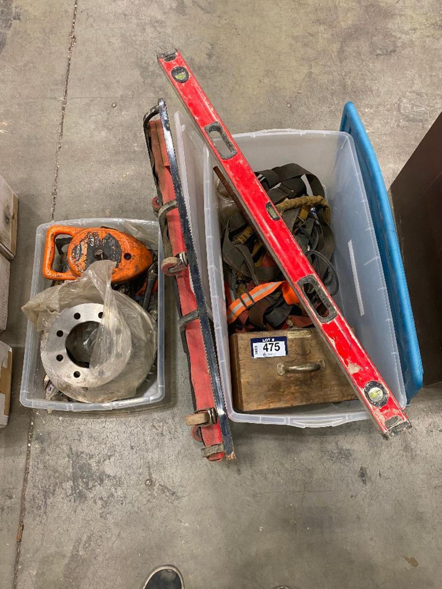 Lot of Asst. Mechanics Creeper, Hammer, Level Chalk Line, Harness, etc. - Image 2 of 2