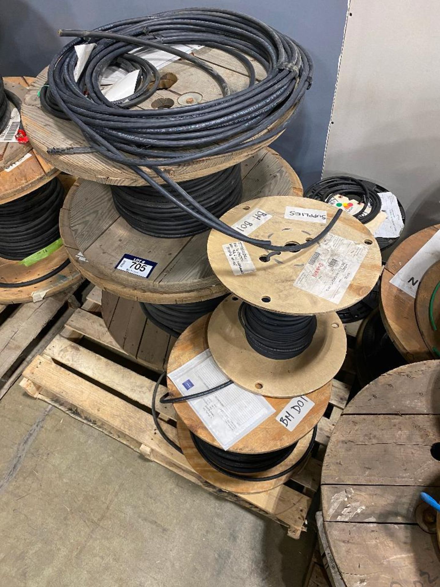 Pallet of (5) Spools of Asst. Electrical Wire - Image 2 of 6
