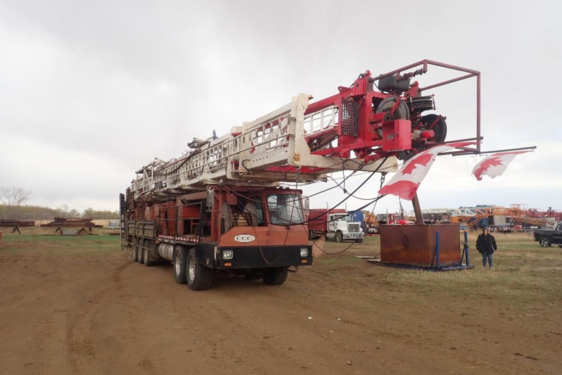 2006 Crane Carrier Class III Free Standing Double Mast Mobile Service Rig, VIN 1CYEHR688AT049767. - Image 2 of 12