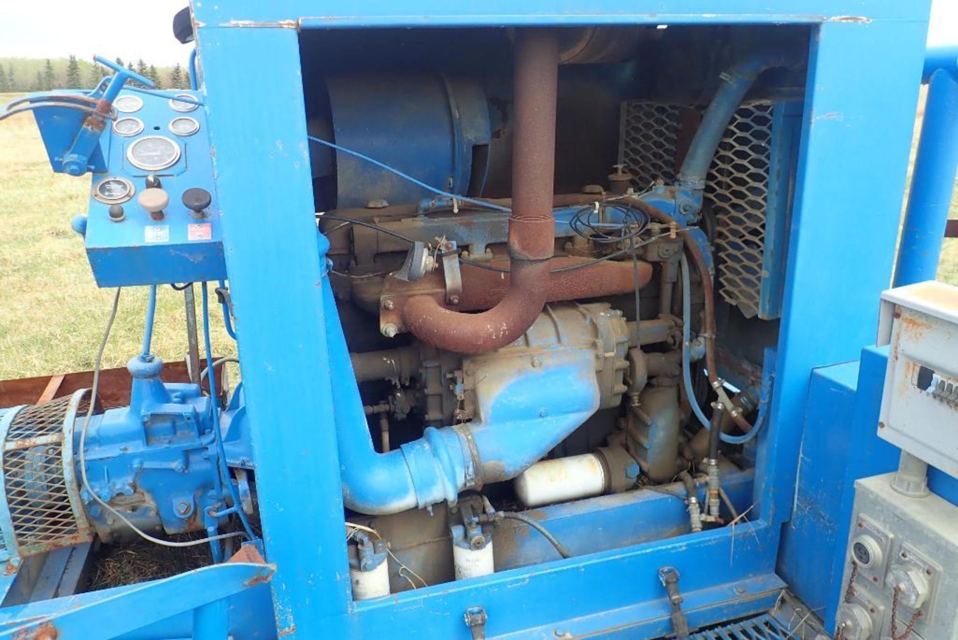 Skidded Gaso Triplex Pump w/ Detroit Inline 6 Engine, Manifold, Showing 6,397hrs. - Image 4 of 5
