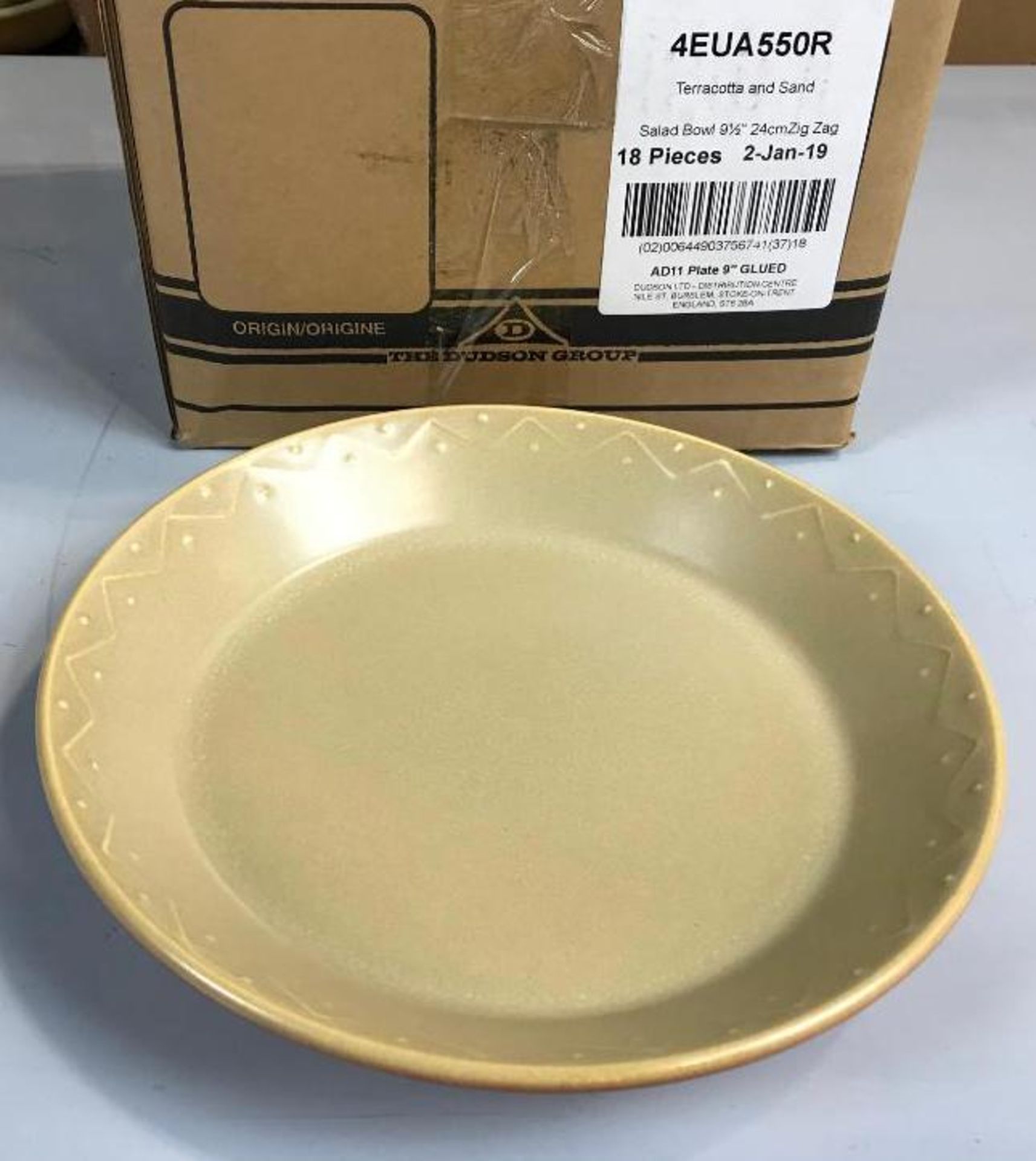 DUDSON TERRACOTTA & SAND SALAD BOWL 9.5" - 18/CASE, MADE IN ENGLAND - Image 3 of 5