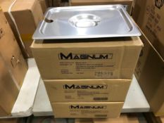 3 CASES OF 1/2 SIZE STEAM PAN COVER, 24GA, MAGNUM 607120CS- LOT OF 18 - NEW