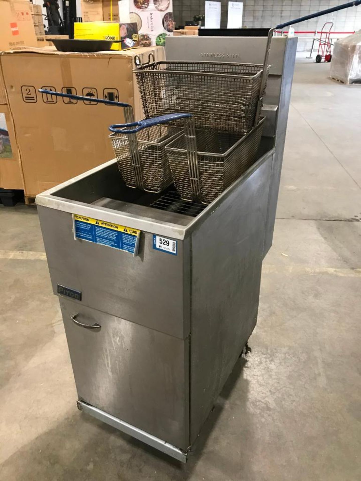 PITCO 40C+ FLOOR TUBE FIRED NATURAL GAS FRYER - Image 3 of 7