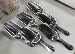 4 OZ STAINLESS STEEL ICE SCOOPS - LOT OF 6 - JOHNSON ROSE 7920 - NEW