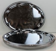 18" OVAL SERVING TRAYS - LOT OF 12 - JOHNSON ROSE 47118 - NEW