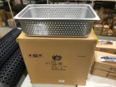 CASE OF 12 - FULL SIZE 6" DEEP STAINLESS STEEL PERFORATED INSERT, JOHNSON ROSE 58107 - NEW