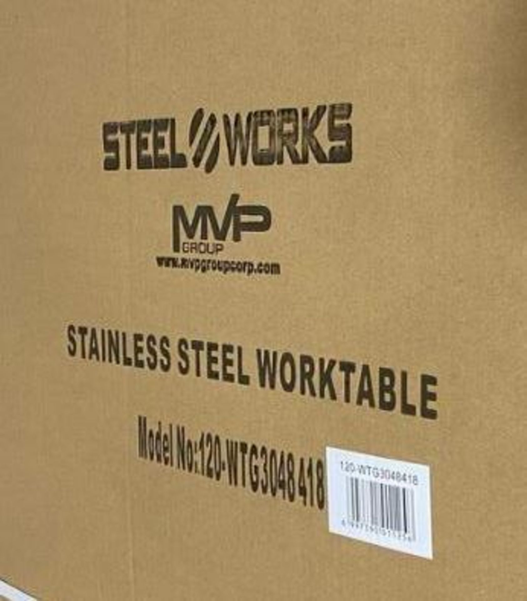 WORKTABLE S/S 30"X48X"34" & UNDERSHELF, 120-WTG3048418 - NEW IN BOX - Image 2 of 2