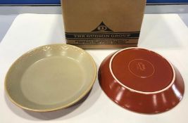 DUDSON TERRACOTTA & SAND SALAD BOWL 9.5" - 18/CASE, MADE IN ENGLAND