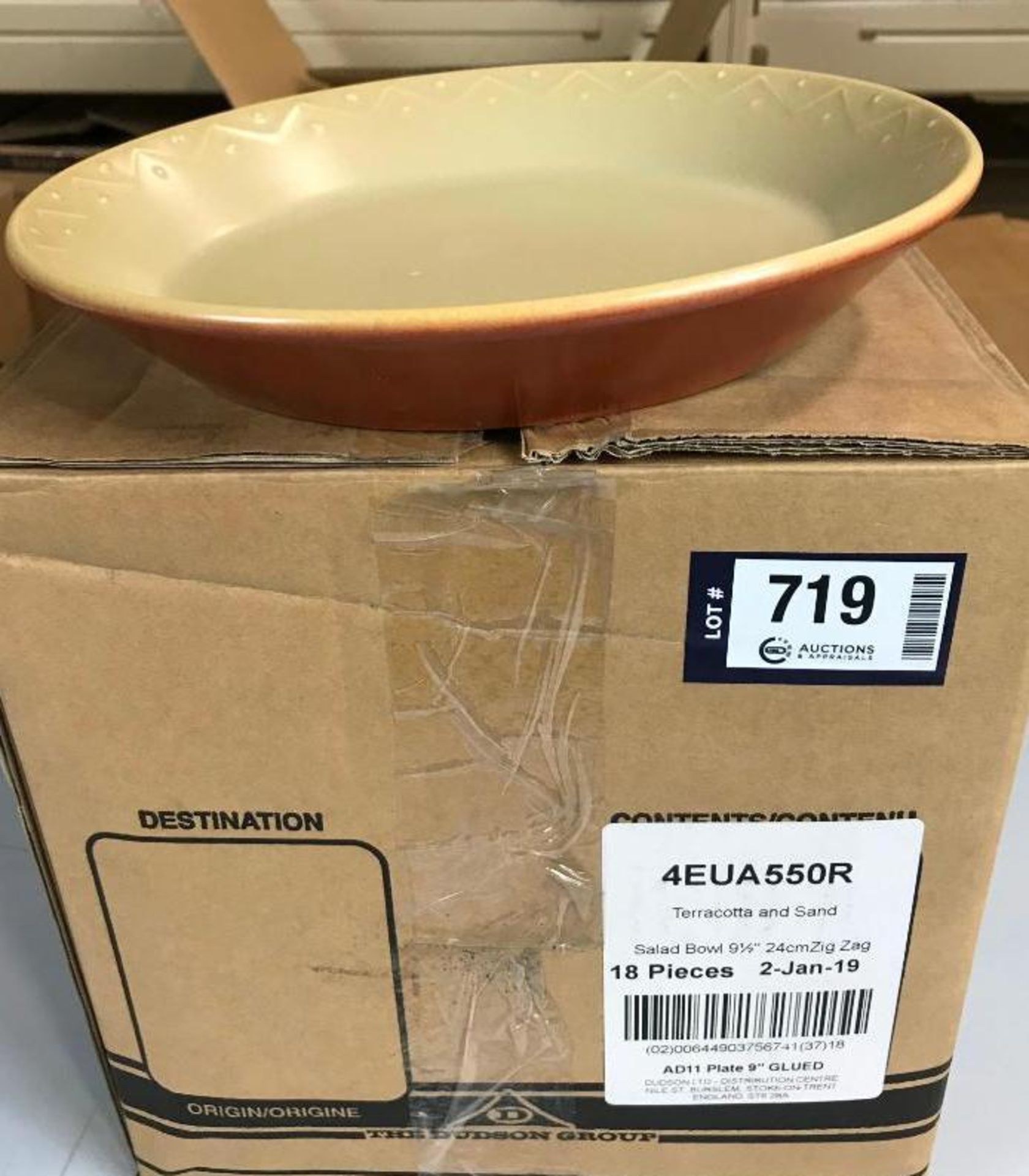 DUDSON TERRACOTTA & SAND SALAD BOWL 9.5" - 18/CASE, MADE IN ENGLAND - Image 2 of 5
