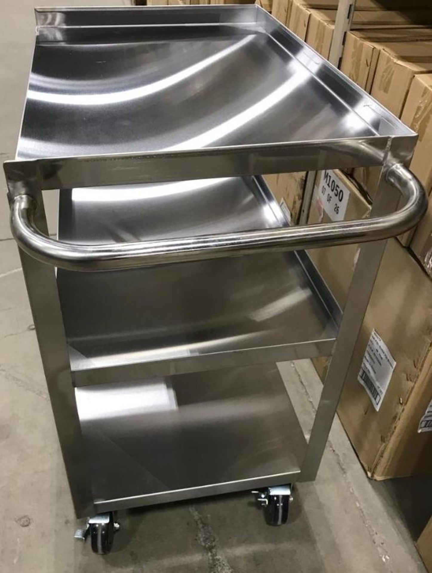 WELDED STAINLESS STEEL 3 TIER CART, 120-CART1831WELD - NEW - Image 3 of 5