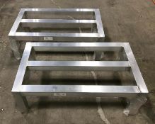 LOT OF (2) 24" X 14" X 8" HEAVY DUTY WELDED ALUMINUM DUNNAGE RACK, 1800LB CAPACITY, UPDATE DNRK1424