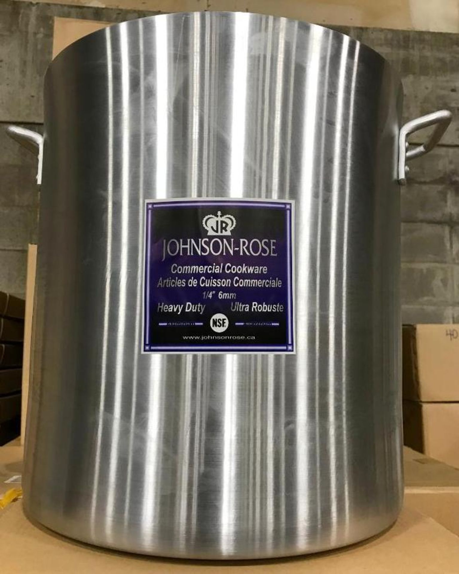 60QT HEAVY DUTY ALUMINUM STOCK POT, JOHNSON ROSE 65760 - NEW - Image 3 of 4