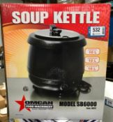 10.6 QT SOUP KETTLE WITH METAL LID - OMCAN 19073