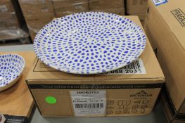 DUDSON MOSAIC BLUE PLATE 10.5" - 12/CASE, MADE IN ENGLAND